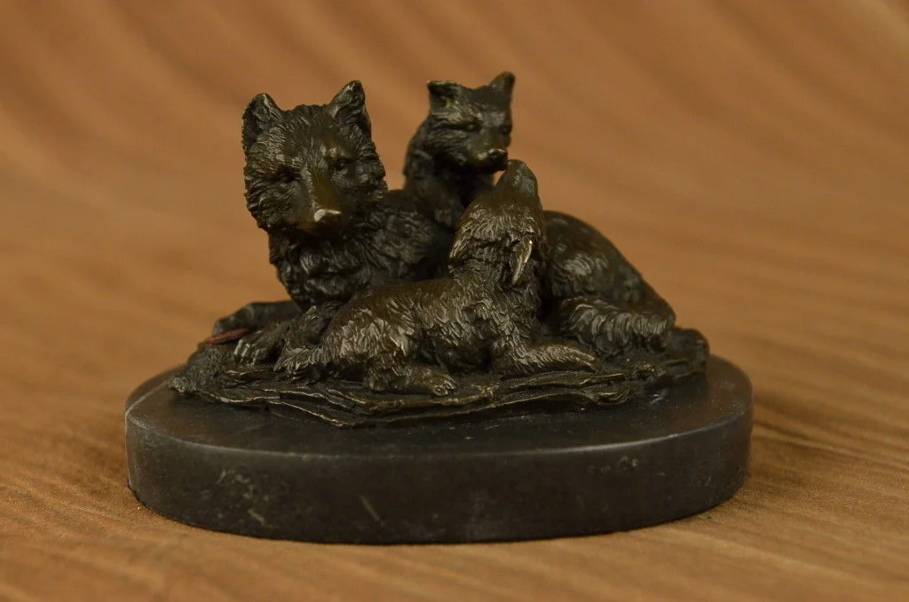 Wolf Cub Bust Wild Life Garden Figurine
