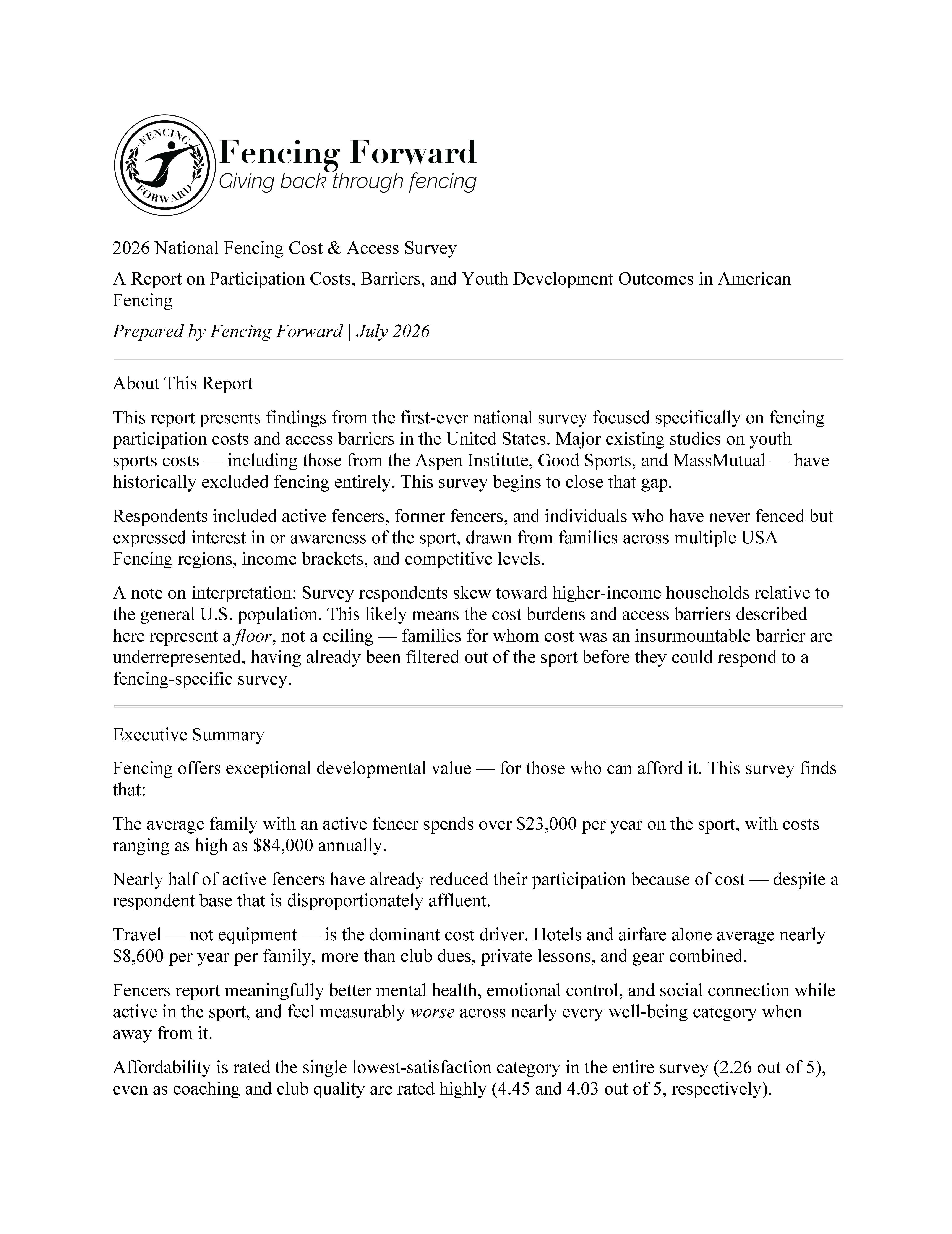 2026 Fencing Survey 2026 Fencing Survey